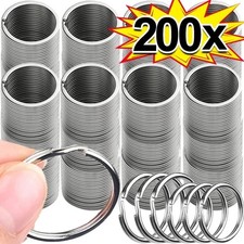 20/200pcs Stainless Steel Split Key Rings 25mm Round Keychain DIY Findings picture