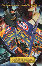 VINTAGE ADVERTISING KRAFT MACARONI & CHEESE DINNER BATMAN SUPER-HEROES 1998 picture