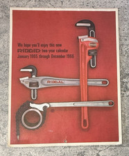 Vintage 1965 1966 Ridgid Tools Two-Ye Calendar Pin Up Girls-Advertising picture