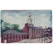 Philadelphia Pennsylvania PA Independence Hall Declaration Vintage Postcard UNP picture