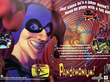 VTG 1996 PANDEMONIUM PS1 SEGA Saturn Orig 2-Pg Print Ad Art 40x27cm NEX 12 picture