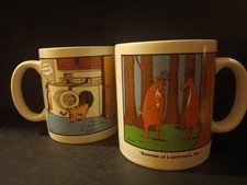 Vintage Set of 2, The Far Side by Gary Larson Coffee Cups, Rare 1985, 1986 Mugs picture