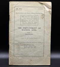 1918 Booklet The Employment of Machine Guns Part 1 Tactical ORIGINAL WWI Era picture