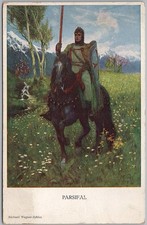 Parsifal Knight Richard Wagner Opera Ferd. Leeke Art Postcard Munk Vienna H83 picture