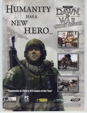 Warhammer 40,000 Dawn Of War Winter Assault PC Game Art 2005 Vintage Print Ad  picture