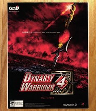 Dynasty Warriors 4 Koei Desire Spear PS2 - Video Game Print Ads Poster Art 2003 picture