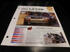 1990+ Lexus LS400 Spec Sheet Brochure Photo Poster  picture