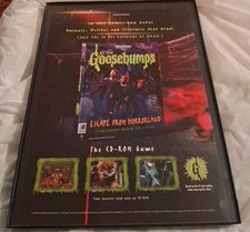 R.L. Stine Goosebumps Escape From Horrorland PC Game Framed Print Ad 1997 8.5x11 picture
