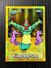 2025 Topps Chrome SpongeBob SquarePants King Neptune #11 Gold Refractor /50 picture