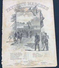 1882 US Army Favorite Marches & Quick Steps Sheet Music picture