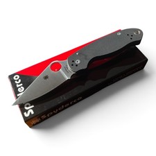 Spyderco Para 3 C223GP Black G-10 CPM S45VN Satin Plain Edge Folding Knife USA picture
