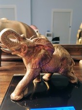 Vintage Fritz Detailed Brass Elephant Statue  Solid Brass picture