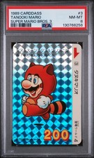 1989 Carddass Super Mario Bros. 3 #3 Tanooki Mario Super Mario Bros. 3 PSA 8 picture