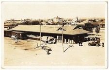 real photo Marfa TX - S. P. Depot train station mailed 1917 antiqu postcard RPPC picture
