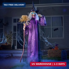 JOYIN Halloween Decorations Witch Life Size Animated with LED Eyes and Creepy So picture