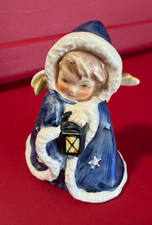 Vintage 1958 Goebel Angel With Lantern Blue Cloak #Rob 412 West Germany picture