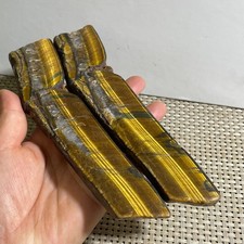 283g Natural tiger's-eye Rough Raw Stone Rock Specimen Reiki healing 2pcs picture