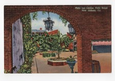 c1930 Patio Royal Garden 417 Royal Street New Orleans Art-Colortone Postcard picture