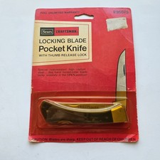 Vintage Sears Craftsman 95075 Lockback Pocket Knife Camillus Sealed Blister USA picture