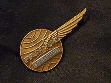 Vintage 1960s Pan Am Stewardess 10K Gold Wing Pin - LGB 10K NSF Balfour Genuine picture