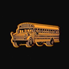 School Bus Novelty Vtg Rubber Flexible Fridge Magnet 70's picture