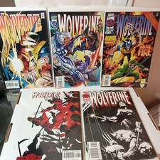 Lot of 5 Wolverine Comics Marvel 1995 1996 VF+ 25 Year Old Vintage Collection picture