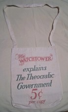 WATCHTOWER vintage magazine bag Jehovah's Witnesses IBSA Antique Religious  picture