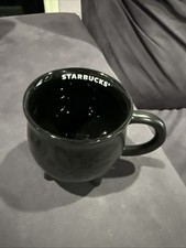 Starbucks 2026 Halloween Black Cauldron Footed Ceramic Mug Coffee Cup 4 Leg NEW picture