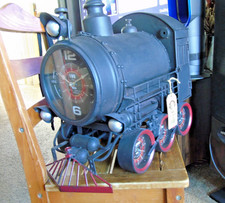 Brand New The Barrel Shack The Conquest Handmade Rustic Train Clock RTL $1,280 picture