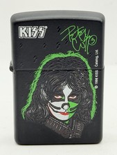 Vintage 2000 Kiss Peter Criss Black Matte Zippo Lighter NEW Rock Band picture