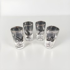 8 Vtg Silver Rim Bird Glasses Canvasback Grouse Goose Pheasant (2)ea Bird Type picture