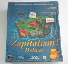 Zapitalism Deluxe (PC, 1997) Fantasy Strategy Business Sim BIG BOX Brand New picture