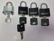 Master Lock Vinyl Covered Solid Body Padlocks: 4-  2 Are Keyed Alike,  picture