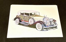 Vintage Cadillac La Salle Print Card Illustration Luxury Sedan 10x8 1930-1931 picture