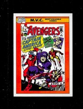 1990 Marvel Universe Comic Card- Avengers/ Captain America- # 136 - NM picture