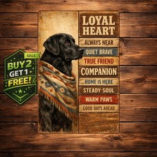 Black Labrador I Am Your Friend Your Dog Metal Tin Sign Wall Decor 8x12 picture