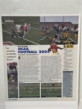 NCAA football 2004 video game review magazine article print ad wall art ephemera picture