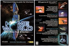 Homeworld - PC Game - Sierra/Relic - Vintage Original Print Ad/Poster Promo 1999 picture