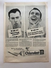 1953 Chlorodent Toothpaste, Prince Albert, Lea & Perrins, Klix Vintage Print Ads picture