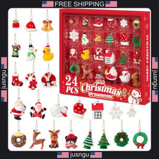 Mini Christmas Ornaments Set 24 Assorted Tiny Decorations for Tree picture