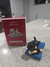2017 Hallmark Keepsake Playful Puppy Surprise Repaint Black Lab Dog Ornament Box picture
