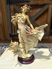 Florence by Giuseppe Armani Hand Painted Signed Porcelain Woman & Cherub 1996 picture