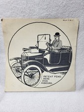 Original 1910s Ford Model T Torpedo Runabout Advertising Art Ink Drawing Mockup picture