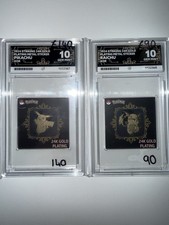 Pokemon 24k Gold Pikachu Riachu Sequential Ace 10s picture