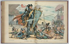 New York NY 1899 Puck Anti-Trust Cartoon Teddy Roosevelt Bryan Hearst picture
