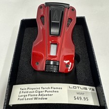 Lotus GT Twin Pinpoint Jet Flame Cigar Torch Lighter - L7320 - Red - New picture