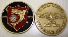 NAVY SUBMARINE USS BARRACUDA MILITARY PRIDE RUNS DEEP CHALLENGE COIN picture