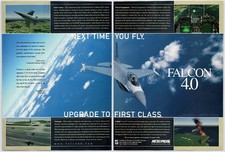 Falcon 4.0 - PC Combat Flight Sim - Original Ad - MicroProse Promo Art 1998 picture