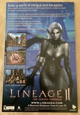 Lineage II Chaotic 2004 video game Print Ad retro gaming art NCSoft RPG mmorg picture