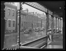 Photo:Pittsburgh Pennsylvania 1941 Rain Street Scene Cars Porch picture